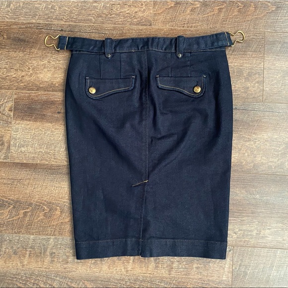 A/X Armani Exchange dark blue jean pencil skirt PR - Picture 6 of 6